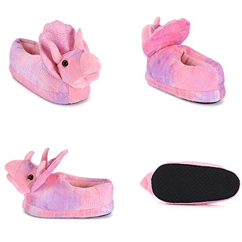 Animal Plush Slippers Triceratops Koala Soft Winter Warm Cotton Shoes for Women Men3