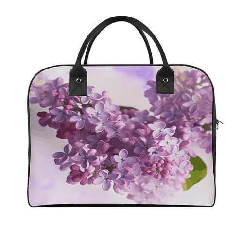 Maletín Ligero para Laptop con Flores Lilas Unisex miniatura 1