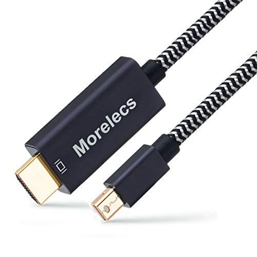 MORELECS Mini DisplayPort to HDMI Cable - 6 Feet,Thunderbolt to HDMI Cable Compatible for MacBook Pro, MacBook Air, Mac Mini, Microsoft Surface Pro 3/4, etc