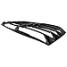 IKON MOTORSPORTS, Rear Window Louver Compatible with 2008-2023 Dodge Challenge, V2 Style Matte Black Rear Windshield Louver Sun Shade Cover Vent PP Polypropylene, 2009 2018 2019 2020