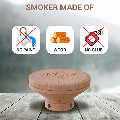Mushk Cocktail Smoker Kit With Velvet Bag, 4 Kinds Of Wood Chips - Old Fashioned Cocktail Kit - Old Fashioned Smoker Kit For Cheeses, Meats & Salads - Great Birthday Gifts For Men, Dad, Husbands #TOP4