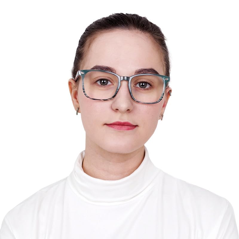 Image of YEIN Bifocal Reading Glasses with Blue Light Blocking Lenses, Bifocal Reader for Women and Men, Vintage Square frame with Spring Hinge + 0.75 /+3.50 magnification