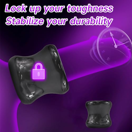 Ball Stretcher Penis Ring Testicle Adult Sex Toys for Male Thickened Cock and Ball Ring for Men Erection Sex Pleasure Enhancement Delay Ejaculation Stretchy Penis Sleeve - Image 3