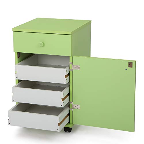 Arrow 804 Suzi Sidekick Portable Sewing, Crafting, and Quilting Storage and Organziation Cabinet, Pistachio Green Finish