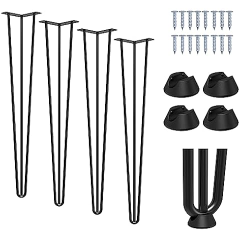 Signstek 28" Hairpin Table Legs with Heavy Duty Metal and Industrial Design for Coffee Tables, Modern Desks and Night Stands,Set of 4 Cover