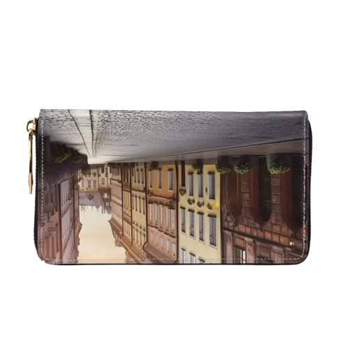 Poland's Historic Center Street Women's Wallet Large Capacity Credit Card Holder Zip Phone Clutch Ladies Travel Purse2
