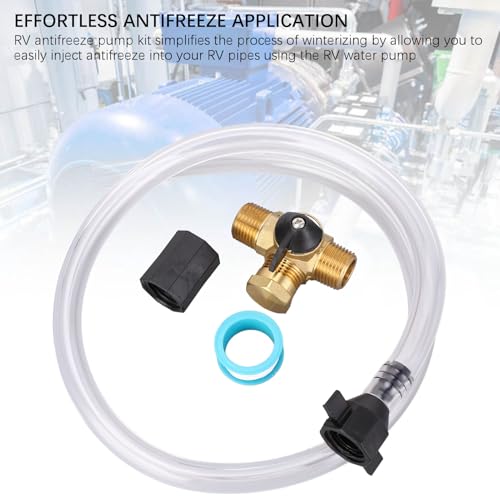 Image of RV Winterizing Kit with Pump Converter for RV Boat Antifreeze Plumbing System Winterization Kit for Filling Water Pipes Plumbing Systems