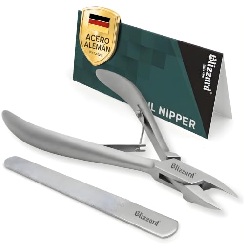 Blizzard Alicates Cortauñas Profesional para Pies - Especial Uñas Encarnadas y Delicadas - Acero Inoxidable Podología Herramientas Tijeras Pedicura Precisión - 13 cm Corte Recto