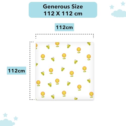 Image of The White Cradle Muslin Swaddle for Newborn Baby, Organic Cotton Wrap White