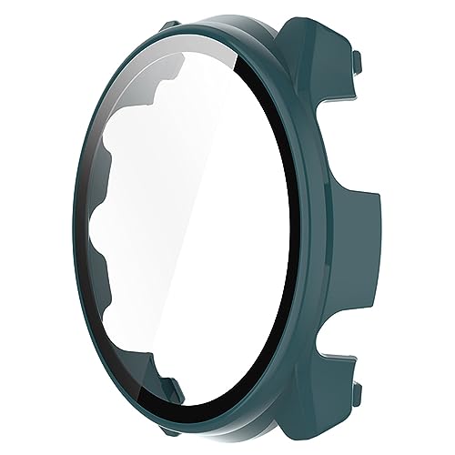 LICHIFIT Garmin(ガーミン)Forerunner 965用保護ケース カバー PCフレーム+強化ガラスフィルム スマートウォッチカバー 脱着簡単 耐衝撃 傷防止軽量 おしゃれ アクセサリー (グリーン)