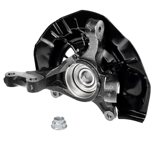 Image of Detroit Axle - Front Right Steering Knuckle for 2007-2011 Toyota Camry, 2007-2012 Lexus ES350 Steering Knuckle & Wheel Bearing Hub Assembly Passenger Side 2008 2009 2010 Replacement