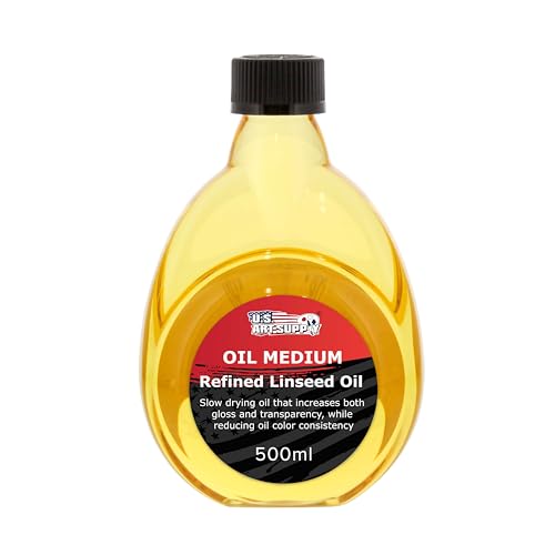 U.S. Art Supply U. S. - Refined Linseed Oil, 500ml/16.9fl. oz Container