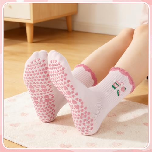 Image of Pilates Grip Yoga Socks for Women Cute Non Slip Socks | Cute Non Slip Socks, Athletic Grippy Sock, Barre Ballet Fitness Workout