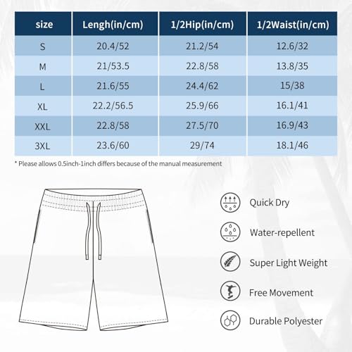 CPAQasg Short de bain traditionnel carpes koï avec imprimé à pois pour homme, blanc, M court – vue 3