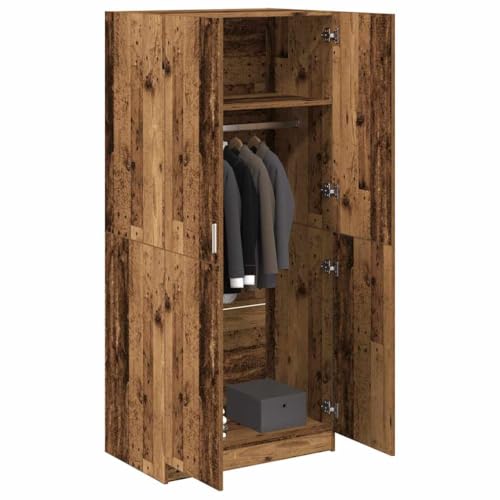 Nqyjm Armario de Madera de ingeniería Madera Envejecida 80x52x180 cm Mueble de Almacenamiento,Mueble Multiusos,Infantil, Armario pequeño