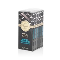 Idea Regalo - Venchi - Kit di 6 Tavolette Extra Fondenti 75%, 468 Gr, Senza Glutine, Vegano, Senza Coloranti e Senza Conservanti, Idea Regalo
