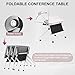 Mobile Conference Table,Folding Conference Room Tables Modular Meeting Table,Large Rectangle Seminar Training Table for 10People,Rolling Conference Business Tables for Office,Meeting Room (4, 55.1in)