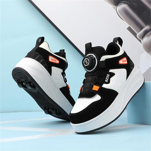 Kids Roller Skate Shoes Roller Sport Sneakers Shoes for Boys Girls Outdoor Running Sneakers with Wheels Unisex Child Retractable Sneakers Shoes for Birthday Children Show Gift2