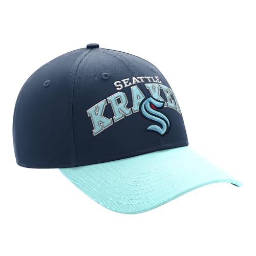 G-III Sports NHL Mens Curved Starfit Snapback Hat (US Alpha One Size Seattle Kraken - Navy)
