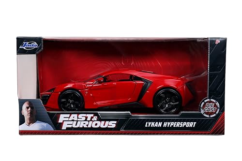 Jada 97377 1:24 Fast & Furious 7 Lykan Hypersport W Motors-JA97377, Red, 1: 24 Scale - Image 2