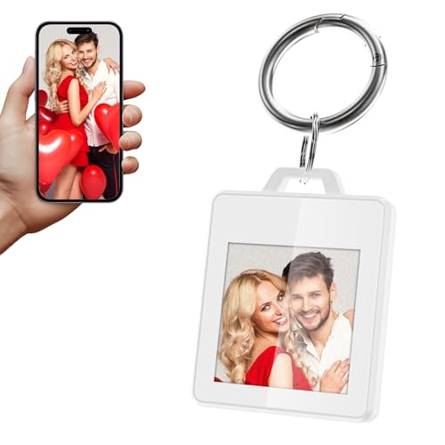 FindXeink Eink Photo Keychains,Picture Keychain,Custom Photo Keychain with 4-Color E-Ink
