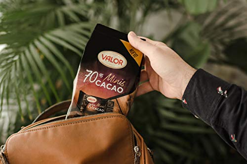 Miniatura 6 de Valor - Minitabletas De Chocolate Negro 70 Cacao. Chocolate Valor Sin Gluten, Intenso Sabor Y Aroma. Selección De Cacaos Premium - Bolsa De 20 Minitabletas - 200 Gramos