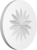 Vista 6 de Ekena Millwork ROSP060X060X050GRY09 Roseta de flores Grayson estándar con borde cuadrado, 6 pulgadas de ancho x 6 pulgadas de alto x 1/2 "P