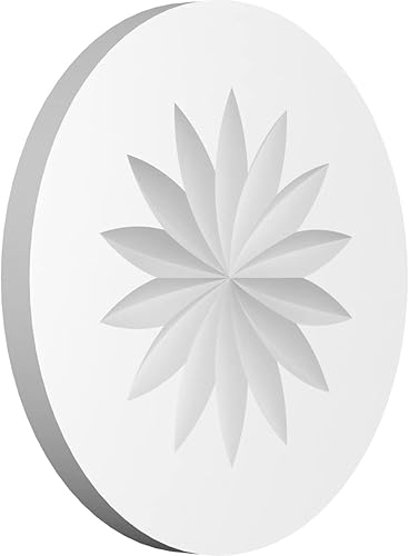 Miniatura 5 de Ekena Millwork ROSP050X050X075GRY09 Roseta estándar con borde cuadrado, 5.0in de ancho x 5.0in de alto x 0.7in de largo, PVC