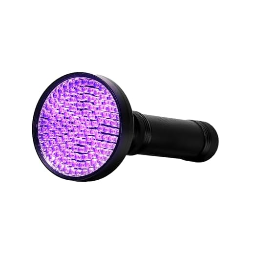 Kobra UV Black Light Flashlight 395nm - 128 LED Portable UV Light & Black Light for Pet Urine Detection - Home or Hotel Bed Bugs, Leaks & Counterfeit Money Inspection - 23W, (Black)