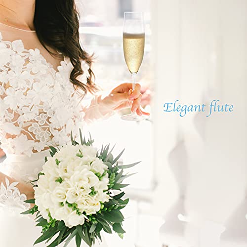 Jbho Champagne Glasses-Elegant Flutes-Gift-Box-Hand Blown Champagne Flutes Glass-100% Lead-Free Premium Crystal - Gift Idea For Wedding, Anniversary, Christmas,New Year-Set Of 4- 8Oz, Clear #TOP6