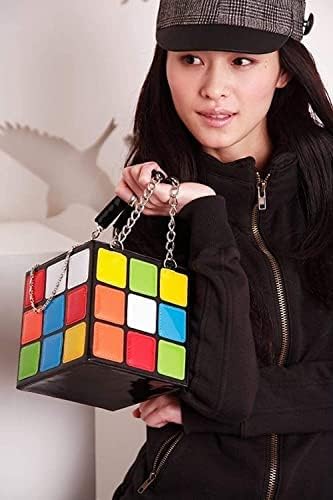 Women's Cute cube Shape Handbag Magic Shoulder Bag Clutch Bag, Colorful Purse - Image 2
