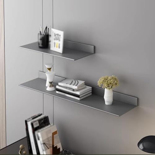 Genérico Estantería Colgante de Pared, estantería metálica iluminada de Pared, estantes flotantes Multicapa de Pared, estantes flotantes versátiles de Pared, estantería metálica de Pared, 1 Estante d