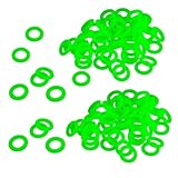 Anillos de uñas luminosos de silicona de 15 mm, anillos de clavija iluminados para acampar y senderismo, accesorios de caña de pescar en forma de O, 100 unidades, kit ligero que brilla en la oscuridad