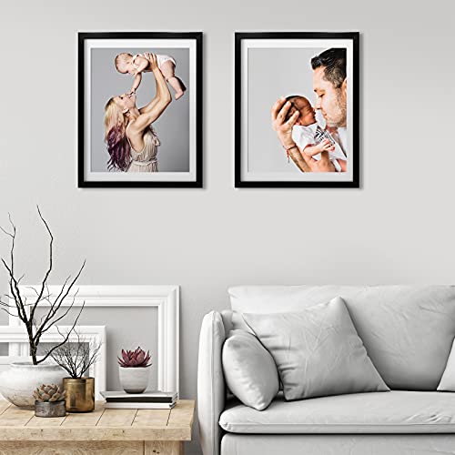 Kinlink 12X16 Picture Frames Black, Photo Frames With Plexiglass For Picture 11X14 With Mat Or 12X16 Without Mat, Composite Wood Picture Frames For Table Top And Wall Mounting, Set Of 2 #TOP5