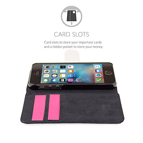 iPhone 5 / 5s Case, Snugg® - Leather Wallet Cover Case (White) for Apple iPhone 5 / 5s by Snugg - Used condition - Image 5