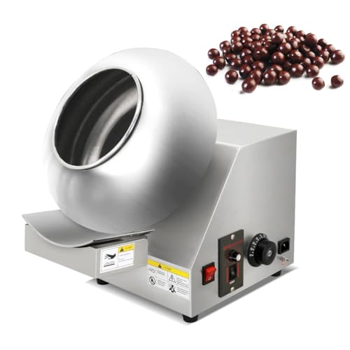 HMWOKPOT Candy/Chocolate Coater Machine, Chocolate Coating Polishing Machine Small Commercial Sugar Coating Machine Coater Sugar Pan Peanut Nut Coating Machine