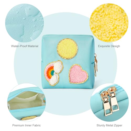 Image of airogym Period Bag for Women, Sanitary Napkin Storage Bag, Functional PU Leather Sanitary Pad Bags for Panty Liners, Tampons, Menstrual Cup Pouches, Sanitary Pads Organizer with Zipper