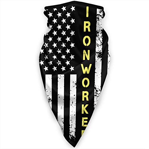 Neck Gaiter Warmer Windproof Face Mask Ironworker American Flag