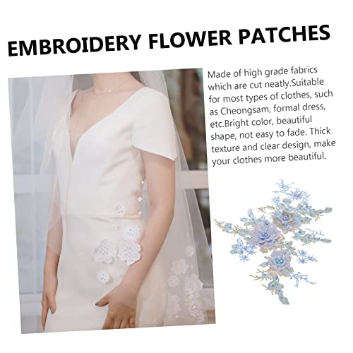 ULDIGI 2 peças Project D vestido de artesanato tecido de casamento artesanato tecido céu decote jean