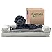 Furhaven Pet Dog Bed | Plush & Suede Pillow Sofa-Style Couch Pet Bed for Dogs & Cats, Gray, Medium
