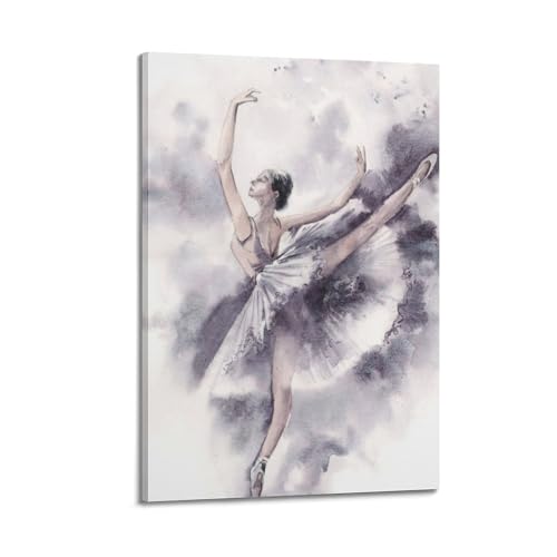 Art mural moderne sur toile WIZIGM tableau esthétique de danseuse pour salon 30 x 45 cm
