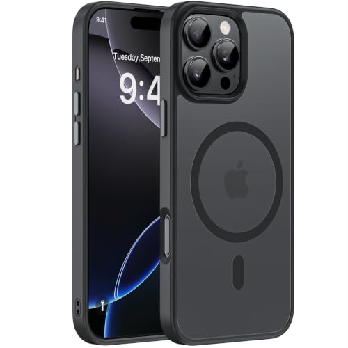 Image of Miracase Magnetic for iPhone 16 Pro Max Case, [Compatible with MagSafe] [Military-Grade Protection], Anti-Fingerprint, Slim Case for 16 Pro Max 6.9 inch- Black
