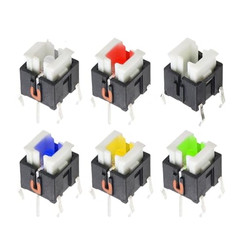 Interrupteur tactile 6x6x7mm multicolore sans LED lot de 10 pièces - 2