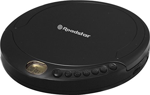 Discman Roadstar PCD-498NMP con reproductor CD MP3 WMA antichoque y auriculares en color negro