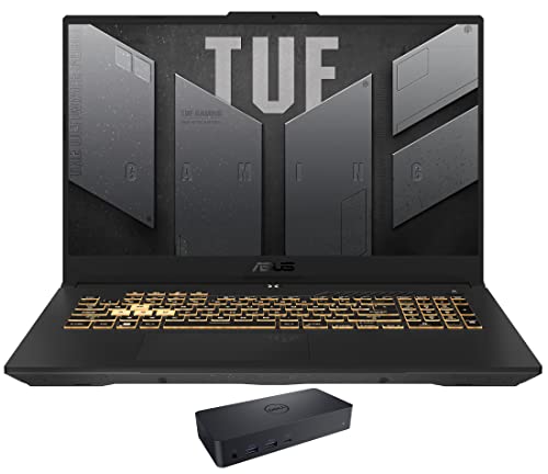 ASUS TUF Gaming F17 Gaming & Entertainment Laptop (Intel i7-12700H 14-Core, 16GB DDR5 4800MHz RAM, 2TB PCIe SSD, GeForce RTX 3050 Ti, 17.3' 144Hz Win 11 Pro) with D6000 Dock