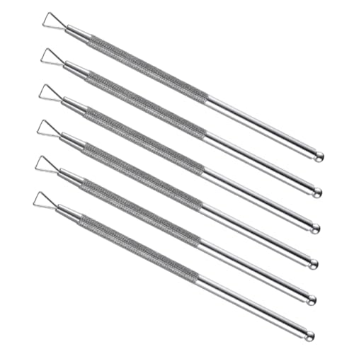 SOESFOUFU Nail Gel Remover Tool Kit 6pcs Manicure Tools Set Pusher Scraper Stainless Steel for Safe and Efficient Nail Polish Removal