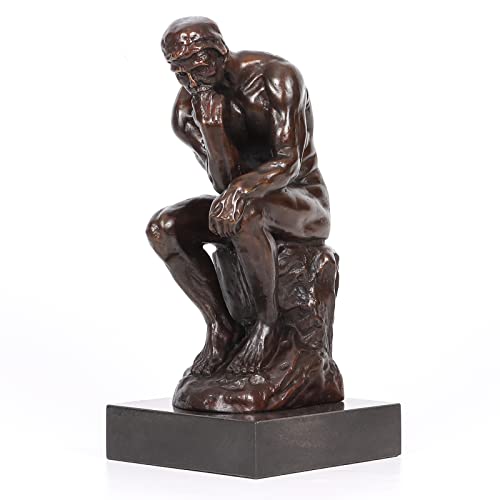 The Thinker Statue By Rodin Bronze Famous Sculpture Figurine Replica Nude Man Art Home Decor 9.6" H #TOP10
