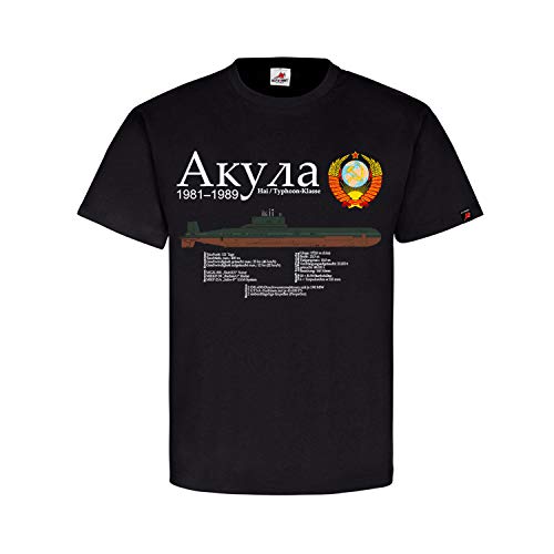 T-shirt Akula Sous-marin Classe Typhoon Projet 941 Style Décontracté
