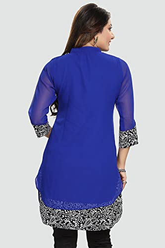 Image of Keshubaba Women's Short Tunics with Neckline Embroidery |Kurti Tops | Short Kurti | Short Kurti for Women | Short Kurti for Girls