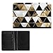Fashion Modern Black White Gold Triangles Passport Holder,Compact Lightweight Waterproof Passport Cover, Portable Stylish Travel Wallet Accessories for Women Men